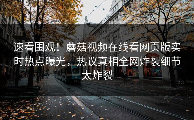 速看围观！蘑菇视频在线看网页版实时热点曝光，热议真相全网炸裂细节太炸裂